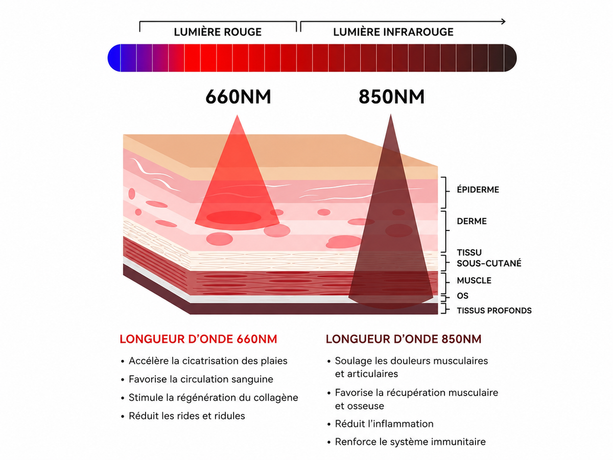 Comment la lumière rouge agit